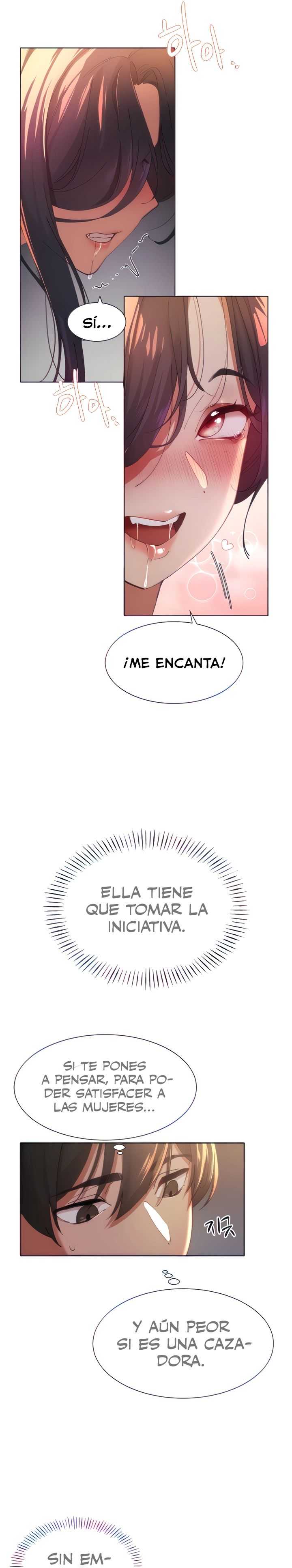 El protagonista se hace más fuerte cuando se come a una cazadora Capítulo 3 - Page 7